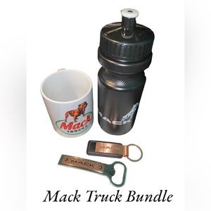 Mack Trucks Coffee mug, bottle opener, water bottle and keychain